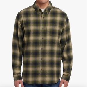 Weatherproof Vintage Mens Casual Soft Brushed Plaid Button-Down Flannel Shirt M